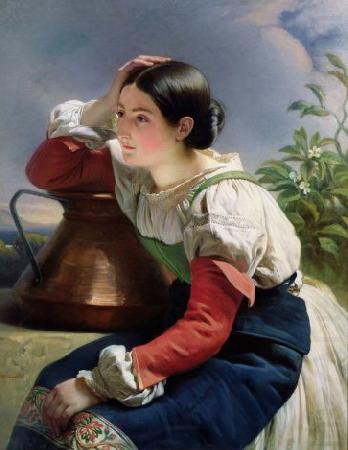 Franz Xaver Winterhalter Young Italian Girl at the Well china oil painting image